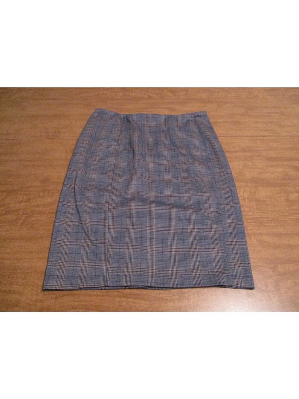 LIVERPOOL JEANS CO BLUE PLAID STRETCH SKIRT SIZE 4P